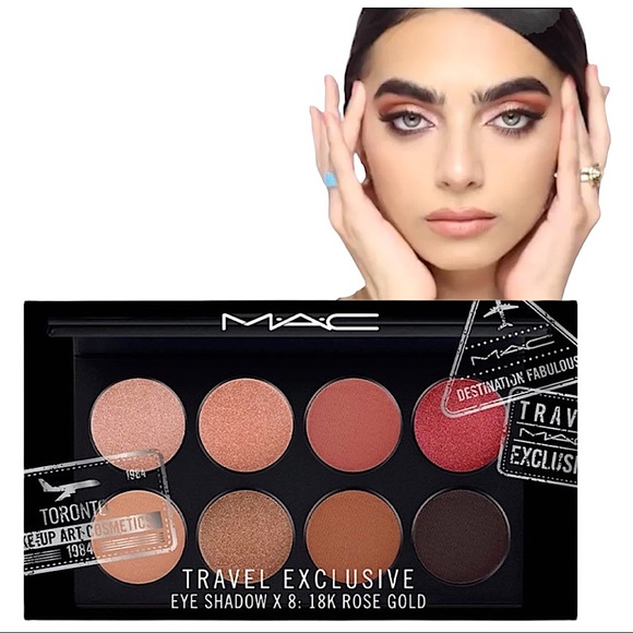 TGIF Sale NIB MAC Travel Exc Limited 18K Rose Gold Eye Shadow X 8 Makeup Palette - Picture 9 of 9